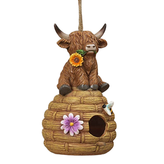 Highland Cow Beehive Bee Birdhouse 2774530