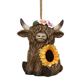 Highland Cow Sunflower Birdhouse 2767780