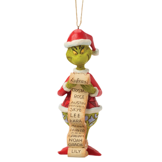 Jim Shore Dr Suess Collection - Grinch with List Ornament 6019146