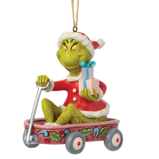 Jim Shore Dr Suess Collection -Grinch in Wagon Ornament 6018965