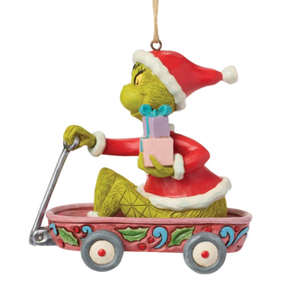 Jim Shore Dr Suess Collection -Grinch in Wagon Ornament 6018965