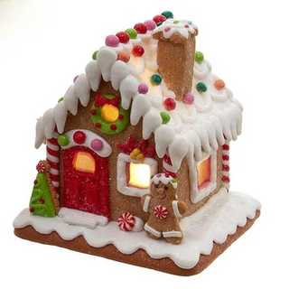 LED Gingerbread House Table Piece GBJ0043