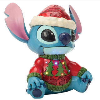 LED Jim Shore Disney Traditions Stitch with Christmas Sweater 6018714