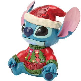 LED Jim Shore Disney Traditions Stitch with Christmas Sweater 6018714