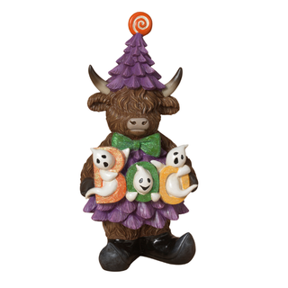 Pre-Order Halloween Highland Cow w Ghost BOO Sign 2865230