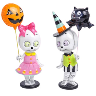 Pre-Order Halloween Whimsical Skeleton Kids Set of 2 29-30181 Ghoulish Goodies