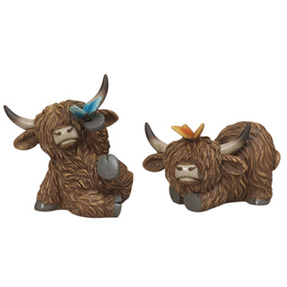 Pre-Order Spring 2026 Resin Highland Cow Set with Butterflies