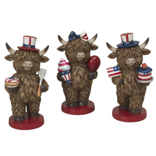 Pre-Order Spring 2026 Resin Americana Highland Cow w/ Treat  Set Candy Cake Ice Cream