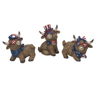 Pre-Order Spring 2026 Resin Americana Highland Cow w/ Glasses Bows
