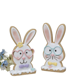 Pre-Order Spring 2026 Resin Easter Gingerbread Bunny Head Cookie Figurines Set