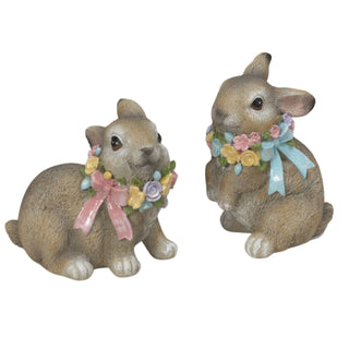 Pre-Order Spring 2026 Resin Cute Brown Bunny Set w/ Bows