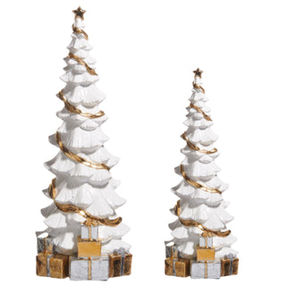 PRE-ORDER White & Gold Tree with packages Tree 19" or 15"