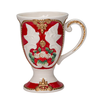Christmas Fantasia White Dove Footed Mug 10672