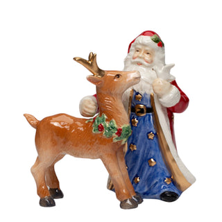 Christmas Fantasia White Dove Santa deer Salt & Pepper Shaker Set 10679