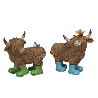 Pre-Order Spring 2026 Resin Highland Cow w/ Rainboots