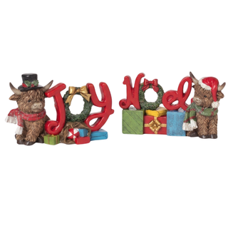 Pre-Order Christmas Highland Cow Noel Joy Signs 2795130