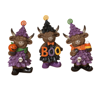 Pre-Order Halloween Highland Cow Set Boo Pumpkin Candy Corn 2865240
