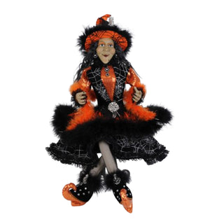 Karen Didion Lighted Glitzy Orange Witch HA26-25