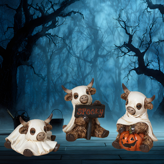 Pre-Order Halloween Highland Cow Ghost Trio Set 2851270