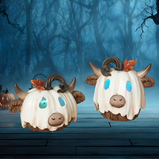 Pre-Order B/O Lighted Halloween Highland Cow Ghost Head w/ Timer 2865390
