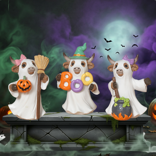 Pre-Order Halloween Highland Cow Ghost Trio Set 2865300