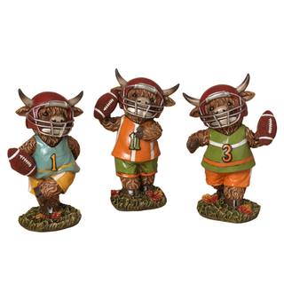 Pre-Order Fall Football Highland Cow Boys Trio Set 2851500