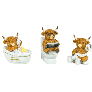 Pre-Order Highland Cow Powder Room Set Bubble Bath Toilet Paper 66242