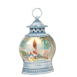 Nautical Lighted Spinning Water Globe Coastal Lantern 2671470