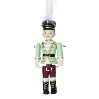 Vintage Toy Nutcracker Soldier Ornament Green Coat MTX73103-G