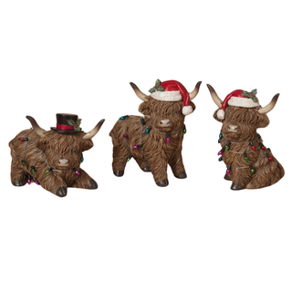 Pre-Order Christmas Tangled in Lights Holiday Highland Cow Set 2794900