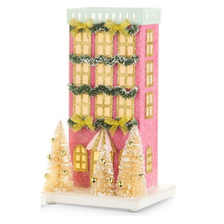 Pre-Order Lighted Pink Tall Paper House 4619129