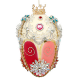 Faberge Jewel Egg Ornament, Ivory Rose