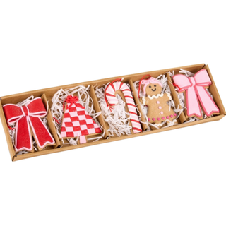 Pre-Order Box of Sweet Pink Red Checkboard Ornaments 4616379