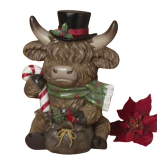 Christmas Highland Cow w Peppermint or Tree Giftbag 2864880