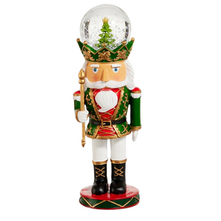 RAZ 7" Green Coat Nutcracker Water Globe 4619131