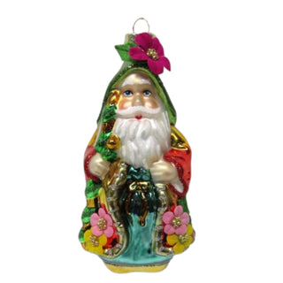 Pre-Order December Diamonds Garden Flower Santa Ornament 79-79396