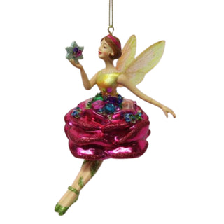 Pre-Order December Diamonds 5.5in Rose Fairy Ornament 79-79402 Christmas Gardens