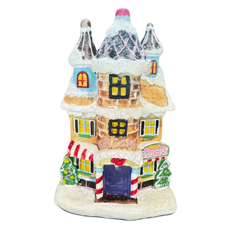 Lighted Resin Holiday Candy Bakery Ice Cream Gingerbread Village House 2692380
