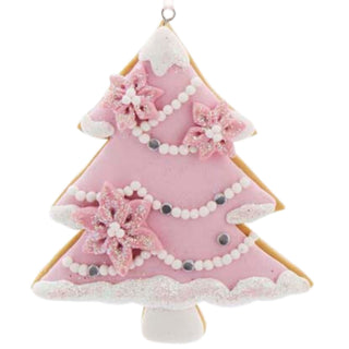Pink Frosted Embellished Christmas Tree Cookie Ornament T2876 Sweet Shoppe