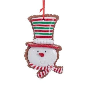 Gingerbread Frosted Cookie Christmas Ornament Snowman, Santa, Tree, D3387 Sweet Shoppe