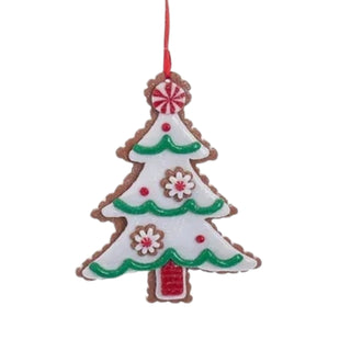 Gingerbread Frosted Cookie Christmas Ornament Snowman, Santa, Tree, D3387 Sweet Shoppe