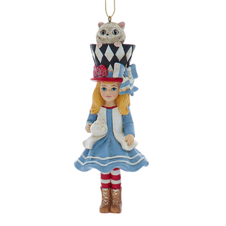 Alice In Wonderland Alice & Cheshire in hat Ornament HA0752