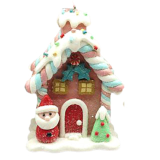 Gingerbread Snowman Santa Candy House Ornament 05-05338 North Pole Sweet Shoppe