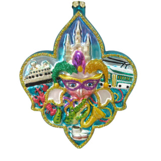 Mardi Gras Memory Glass Ornament 79-81928