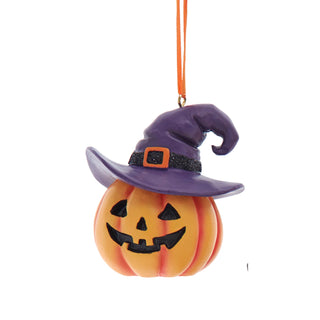 Halloween Cat & Dog On Pumpkin Ornaments