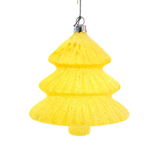 Luminosity Glow In The Dark Glass Glittered Tree Ornament D4661