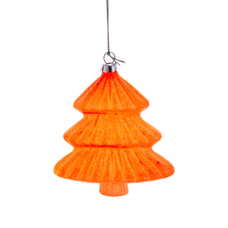 Luminosity Glow In The Dark Glass Glittered Tree Ornament D4661