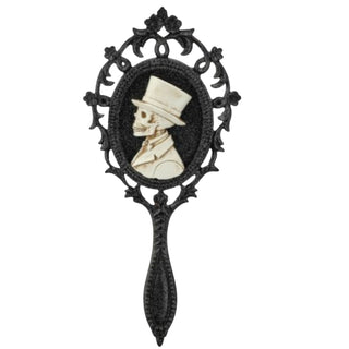 Halloween Lady or Man Skull Hand Mirror MTH13207