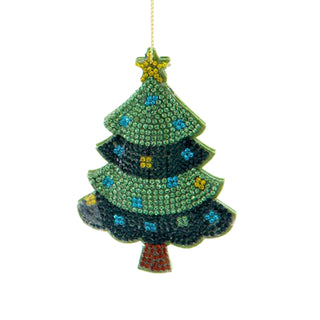 Bedazzled Retro Disco Gingerbread Snowman Christmas Tree F2378