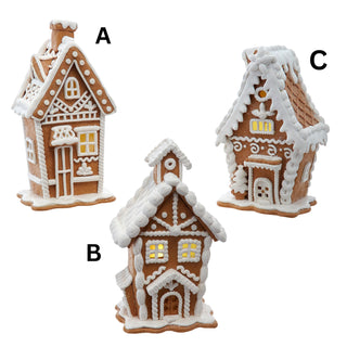 LED Brown Sugar Frosted Gingerbread Houses